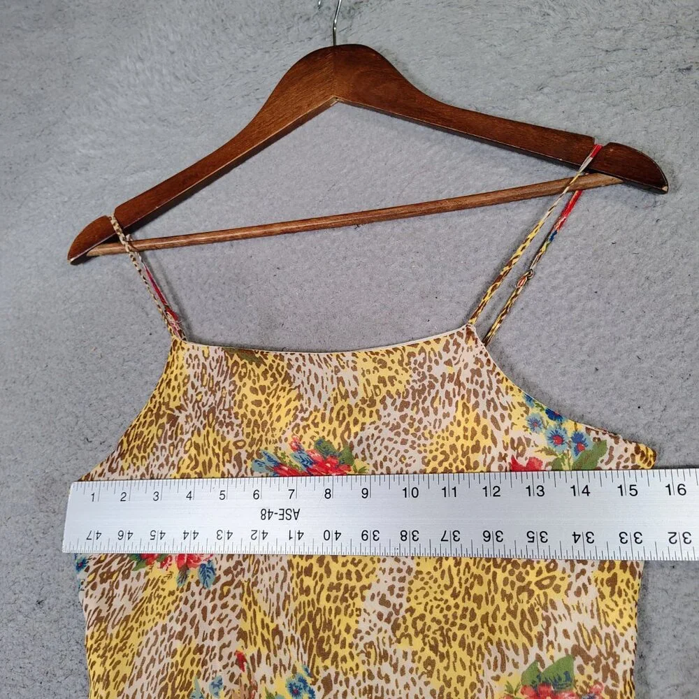 Urban Outfitters Maxi Dress Womens Small Yellow Multi Floral & Leopard Print NWT - Picture 13 of 14
